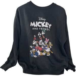 Disney Mickey and Friends Zuni Black Oversized Sweatshirt Size Large